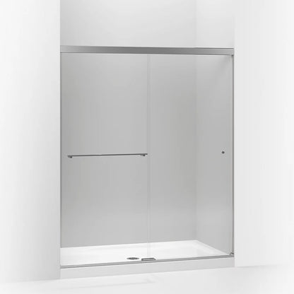 Kohler Sliding shower door, 70" H x 56-5/8 - 59-5/8" W, with 5/16" thick Crystal Clear glass