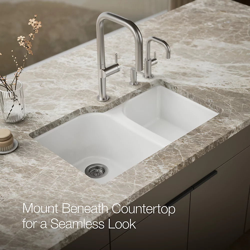 Kohler Executive Chef™ 33" undermount double-bowl kitchen sink