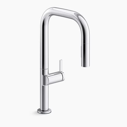 Kohler Touchless pull-down kitchen sink faucet with two-function sprayhead