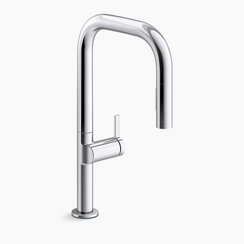 Kohler Touchless pull-down kitchen sink faucet with two-function sprayhead