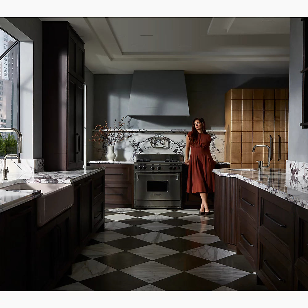 Kohler Touchless pull-down kitchen sink faucet with two-function sprayhead