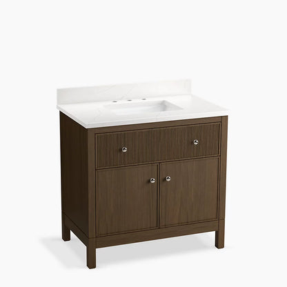 Kohler Malin By Studio Mcgee Cabinet and Quartz Top 36-Inch Single-Sink Bathroom Vanity