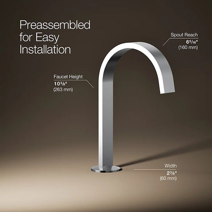 Kohler Bathroom sink faucet spout with Ribbon design, 1.2 gpm