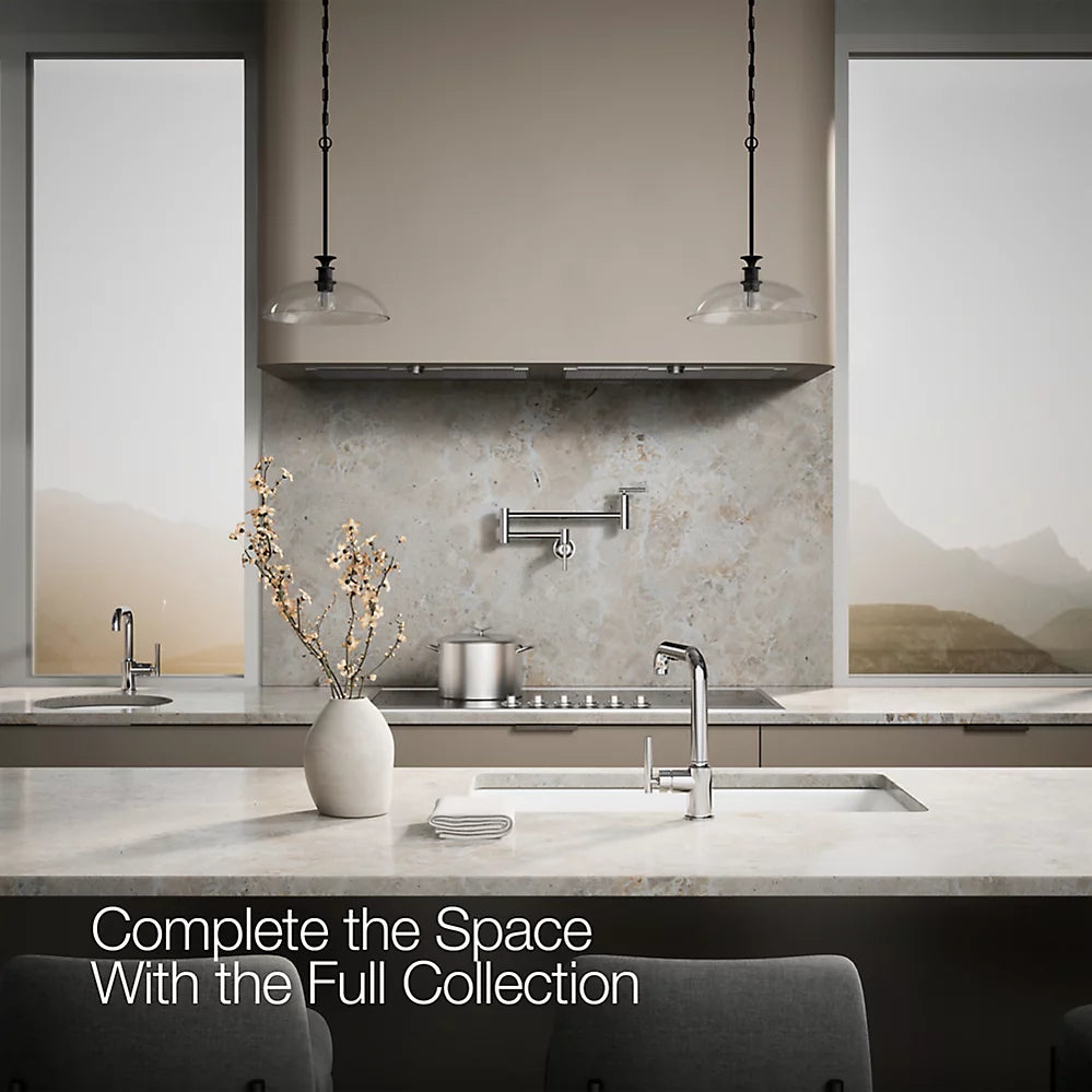 Kohler Pull-out kitchen sink faucet with three-function sprayhead