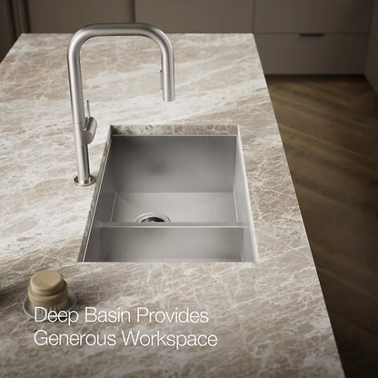 Kohler Vault™ Smart Divide® 33" top-/undermount double-bowl kitchen sink