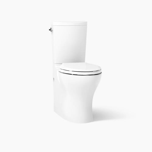 Kohler Two-piece elongated toilet with skirted trapway, dual-flush