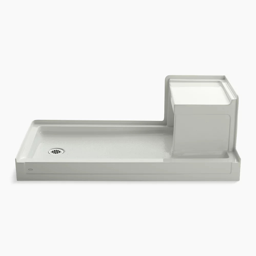Kohler Tresham® 60" x 32" alcove shower base, left drain