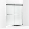 Kohler Sliding shower door, 74" H x 56-5/8 - 59-5/8" W, with 1/4" thick Frosted glass