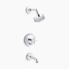 Kohler Rite-Temp® bath and shower trim kit with push-button diverter and cross handle, 1.75 gpm