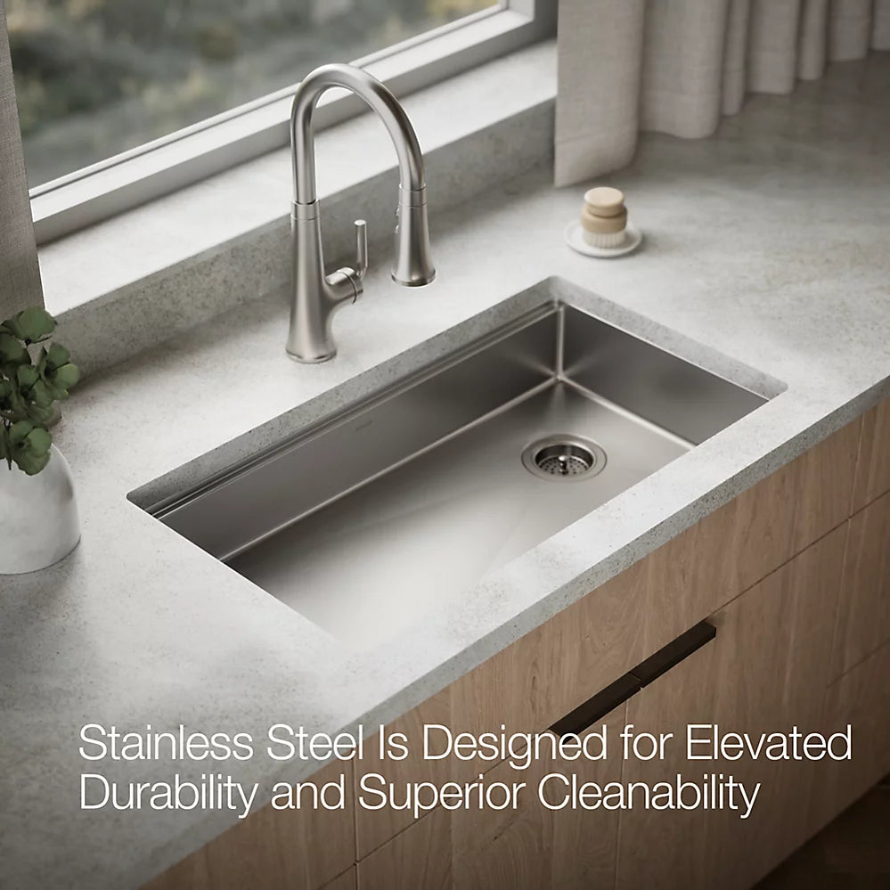 Kohler Strive® 32" undermount single-bowl workstation kitchen sink