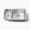 Kohler Undertone® 31-1/2" undermount double-bowl kitchen sink