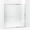 Kohler Sliding shower door, 75-1/2" H x 68-1/4 - 71-5/8" W, with heavy 5/16" thick Crystal Clear glass