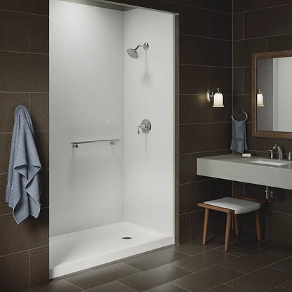 Kohler Rely® 60" x 32" alcove shower base, right drain