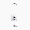 Kohler Rite-Temp® bath and shower trim kit with push-button diverter, without showerhead