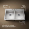 Kohler Vault™ 33" top-/undermount double-bowl kitchen sink