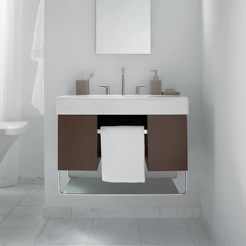 Kohler 15" W x 36-1/8" H aluminum single-door medicine cabinet with 107 degree hinge
