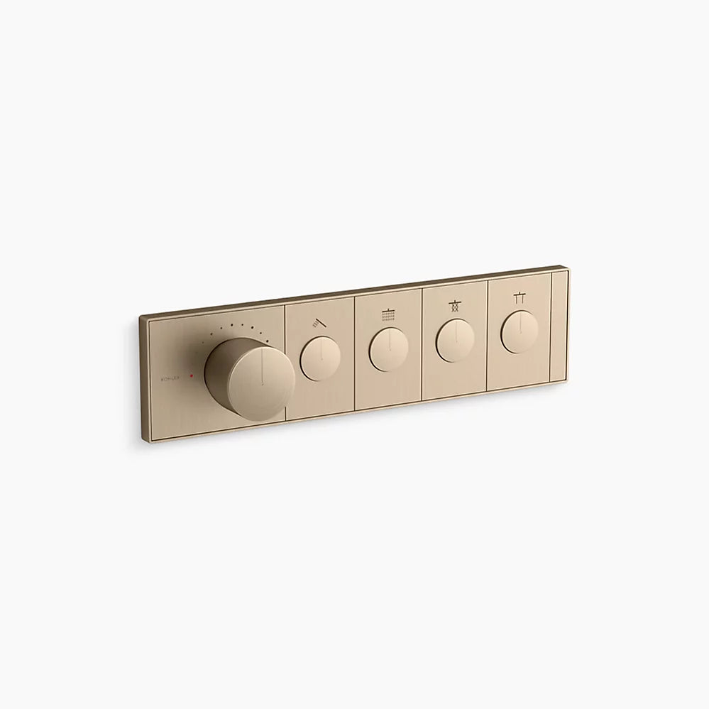 Kohler Four-outlet recessed mechanical thermostatic valve control