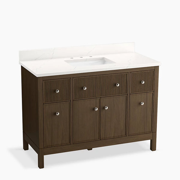 Malin™ by Studio McGee 48" bathroom vanity cabinet with sink and quartz top