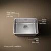 Kohler Undertone® 23" undermount single-bowl kitchen sink