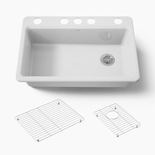 Kohler Riverby® 33" undermount single-bowl kitchen sink