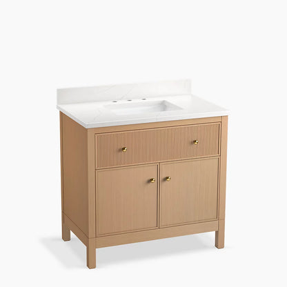 Kohler Malin By Studio Mcgee Cabinet and Quartz Top 36-Inch Single-Sink Bathroom Vanity