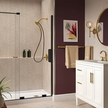 Kohler Sliding shower door, 71-3/4" H x 55-3/4 - 59-3/4" W, with 5/16" thick Crystal Clear glass