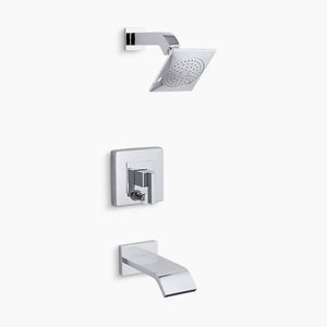Kohler Loure® Rite-Temp® bath and shower trim kit with push-button diverter, 2.5 gpm