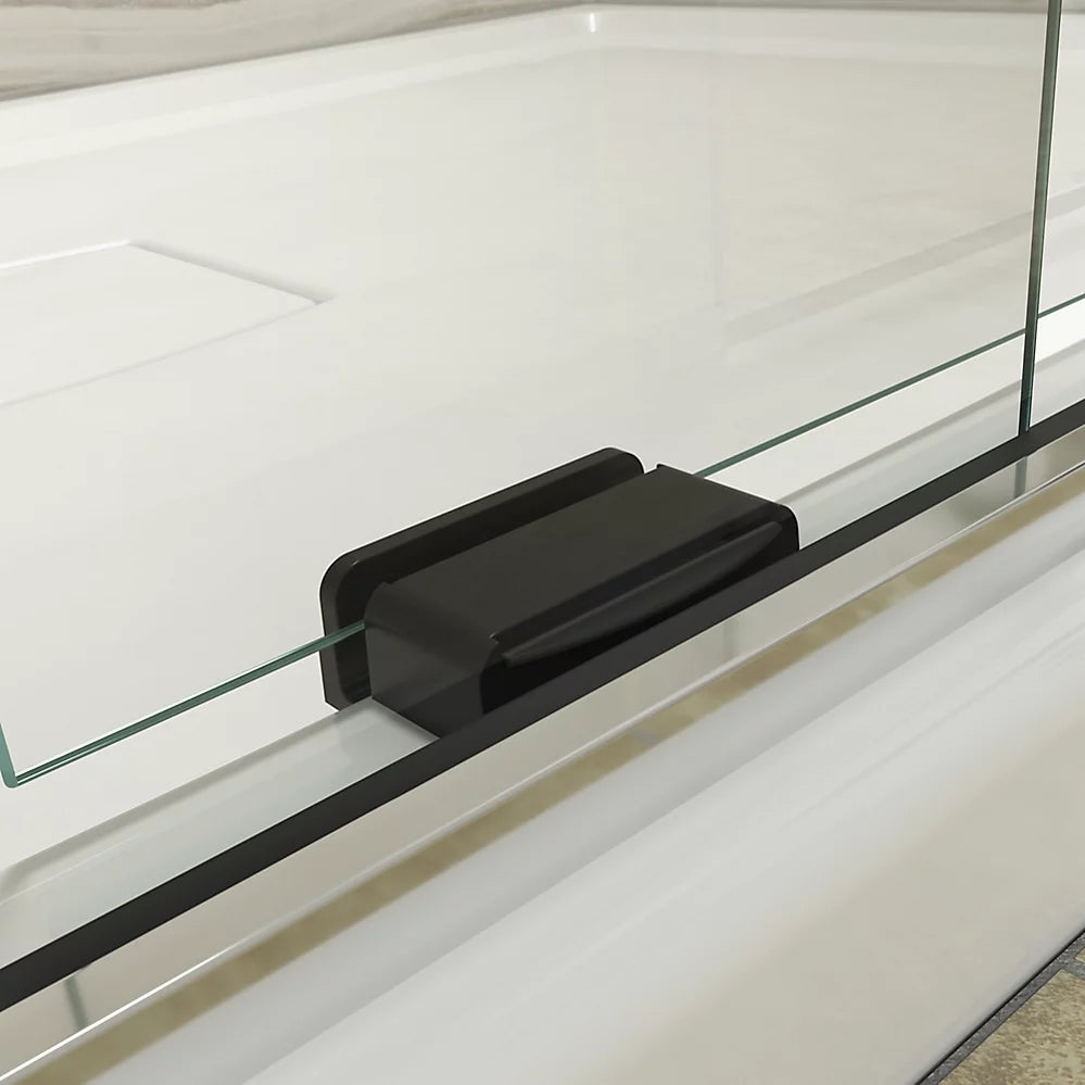 Kohler Levity Sliding shower door, 74" H x 43-5/8 - 47-5/8" W, with 1/4" thick Crystal Clear glass