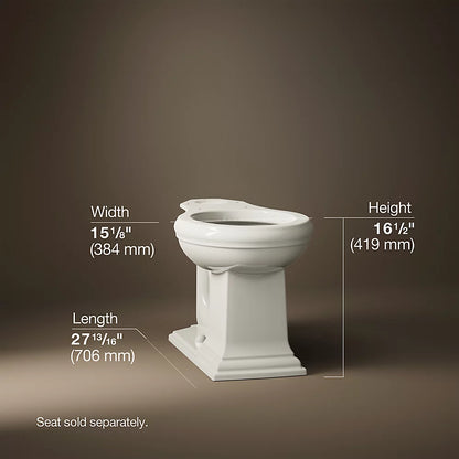 Kohler Memoirs® Round-front bowl with exposed trapway K-4387