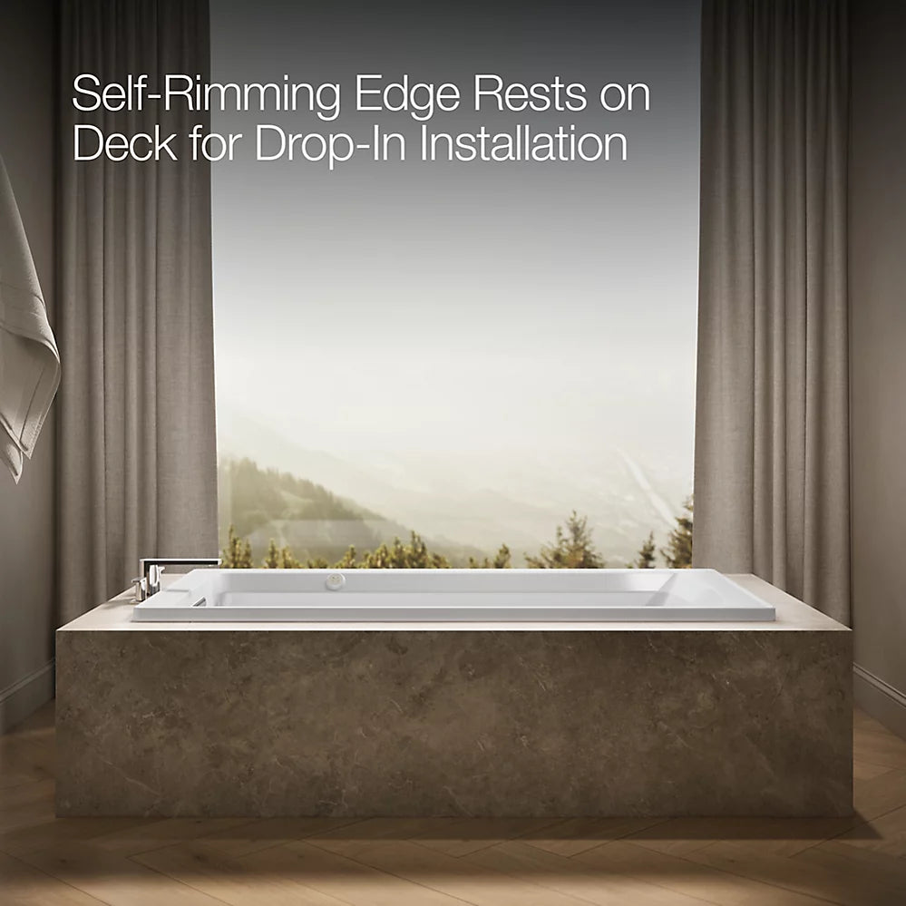 Kohler Archer Heated Bubblemassage Air Bath 72 x 36-Inch Drop-In Bathtub