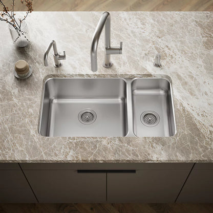 Kohler Undertone® 31-1/2" undermount double-bowl kitchen sink