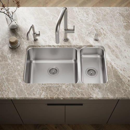 Kohler Undertone® 31-1/2" undermount double-bowl kitchen sink