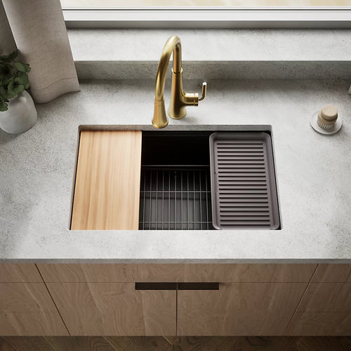 Kohler Billings® 29" undermount single-bowl workstation kitchen sink