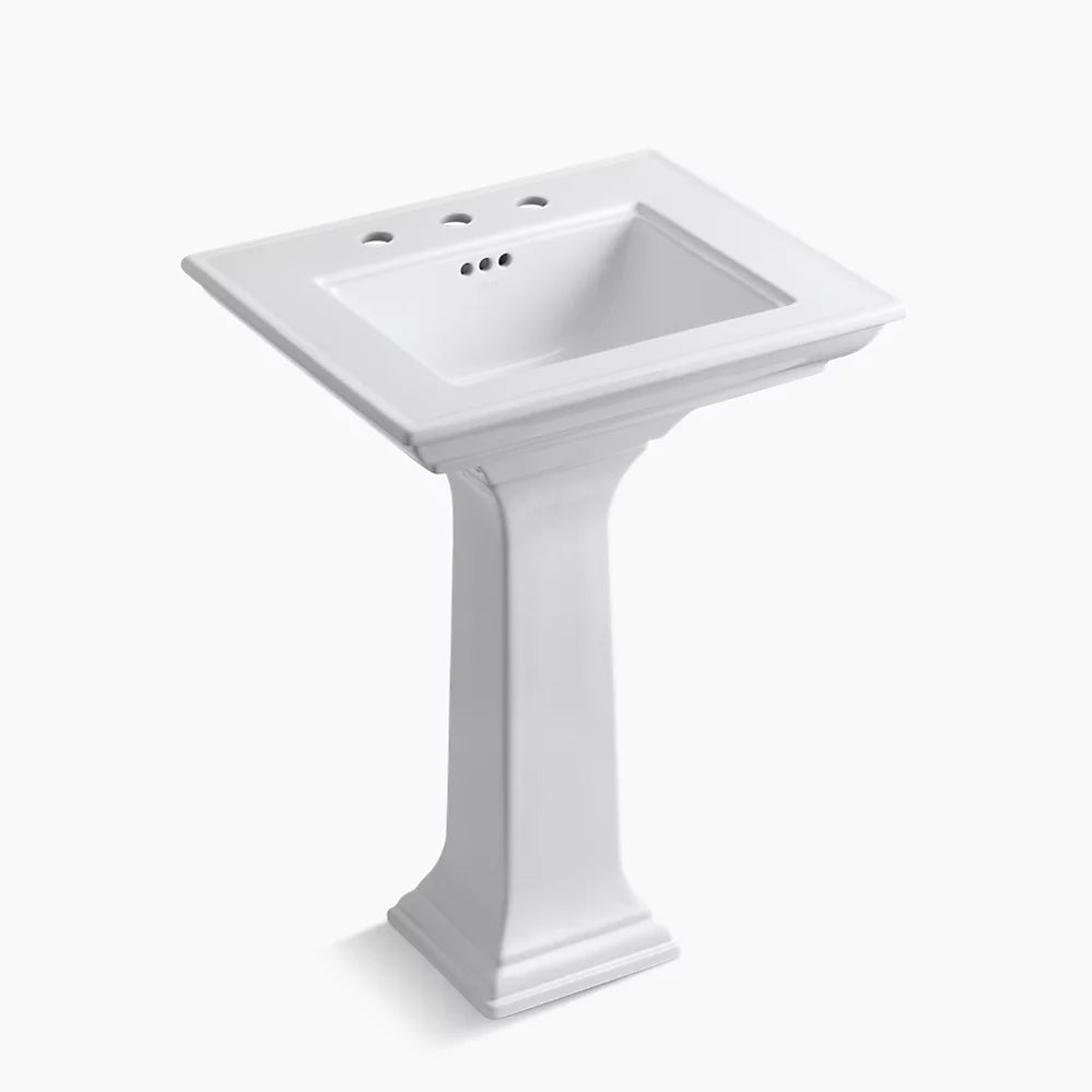 Kohler 25" rectangular pedestal bathroom sink