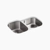 Kohler 31" undermount double-bowl kitchen sink