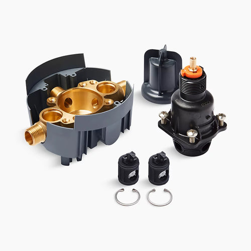 Kohler Pressure-balancing valve body and cartridge kit with service stops (supplied loose)