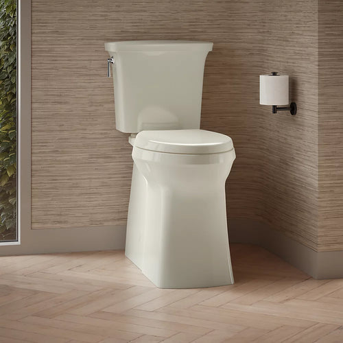 Corbelle® Tall ContinuousClean two-piece elongated toilet with skirted trapway, 1.28 gpf