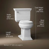 Memoirs® Stately Continuousclean Two-Piece Round-Front Toilet, 1.28 Gpf