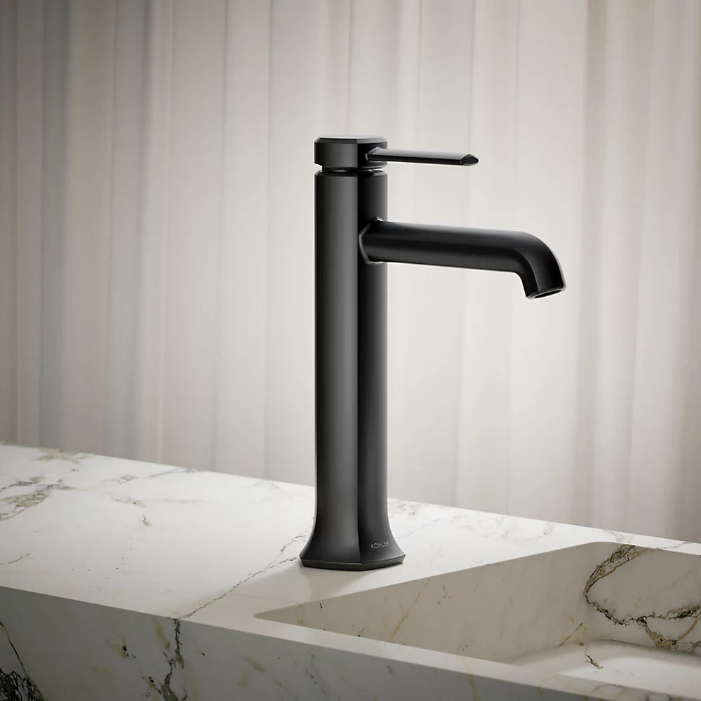 Occasion® Tall single-handle bathroom sink faucet, 0.5 gpm