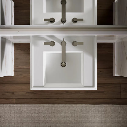 Kohler 24" square pedestal bathroom sink
