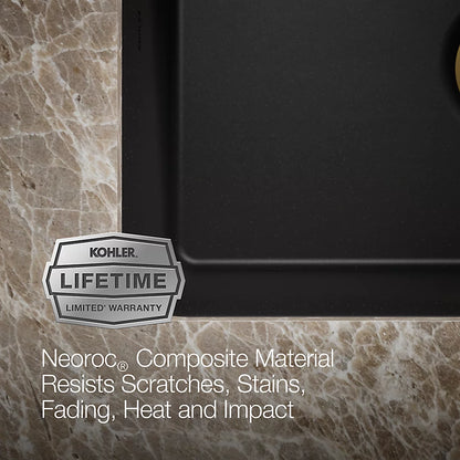 Kohler Cairn® 33-1/2" undermount double-bowl kitchen sink