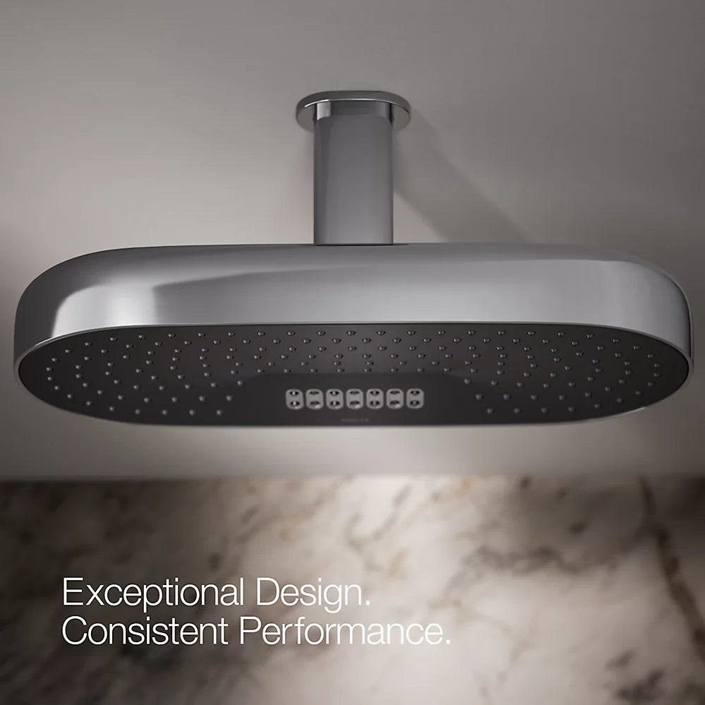 Kohler Oblong 18" two-function rainhead, 2.5 gpm