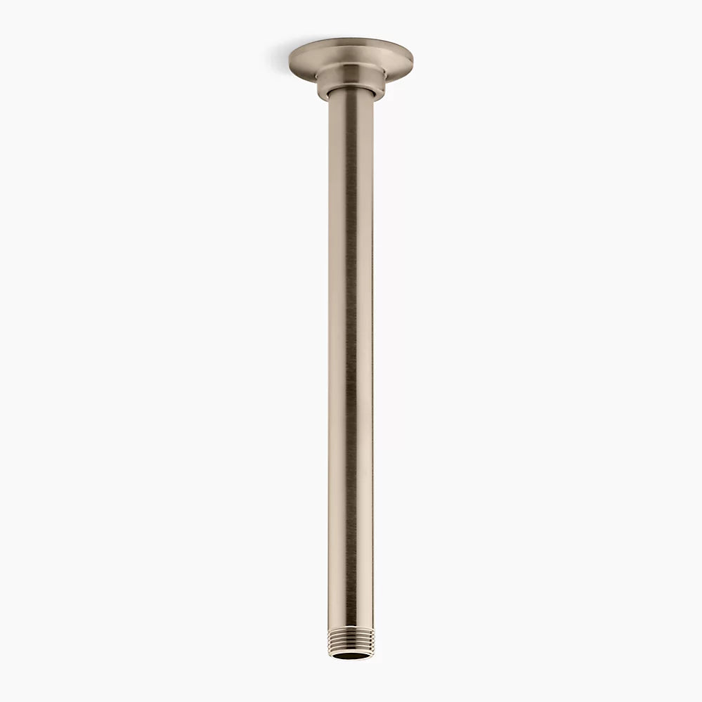Kohler 12" ceiling-mount single-function rainhead arm and flange