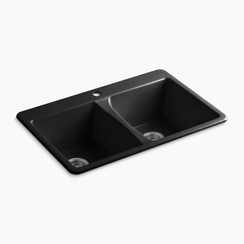 Kohler 33" top-mount double-bowl kitchen sink