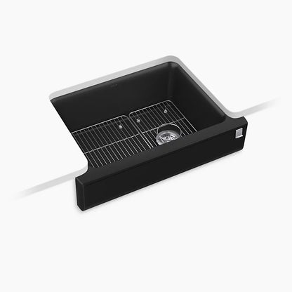 Kohler 29-3/4" undermount single-bowl farmhouse kitchen sink with short apron