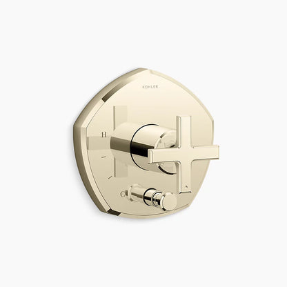 Kohler Rite-Temp® valve trim with push-button diverter and cross handle