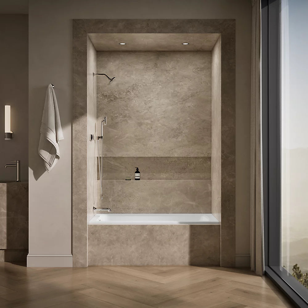 Kohler Archer 60" x 30" alcove bath, left drain