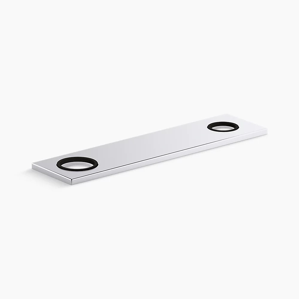 Kohler 8" two-hole escutcheon plate for Insight™ and Kinesis® lavatory faucets and soap dispensers