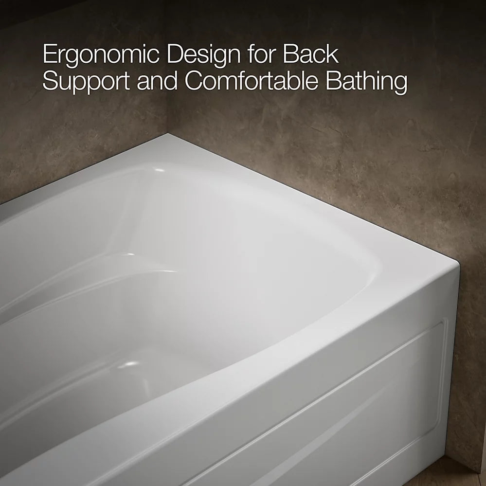 Kohler Mariposa 60" x 36" Alcove bath, left drain