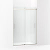 Kohler Levity Sliding shower door, 74" H x 43-5/8 - 47-5/8" W, with 1/4" thick Crystal Clear glass